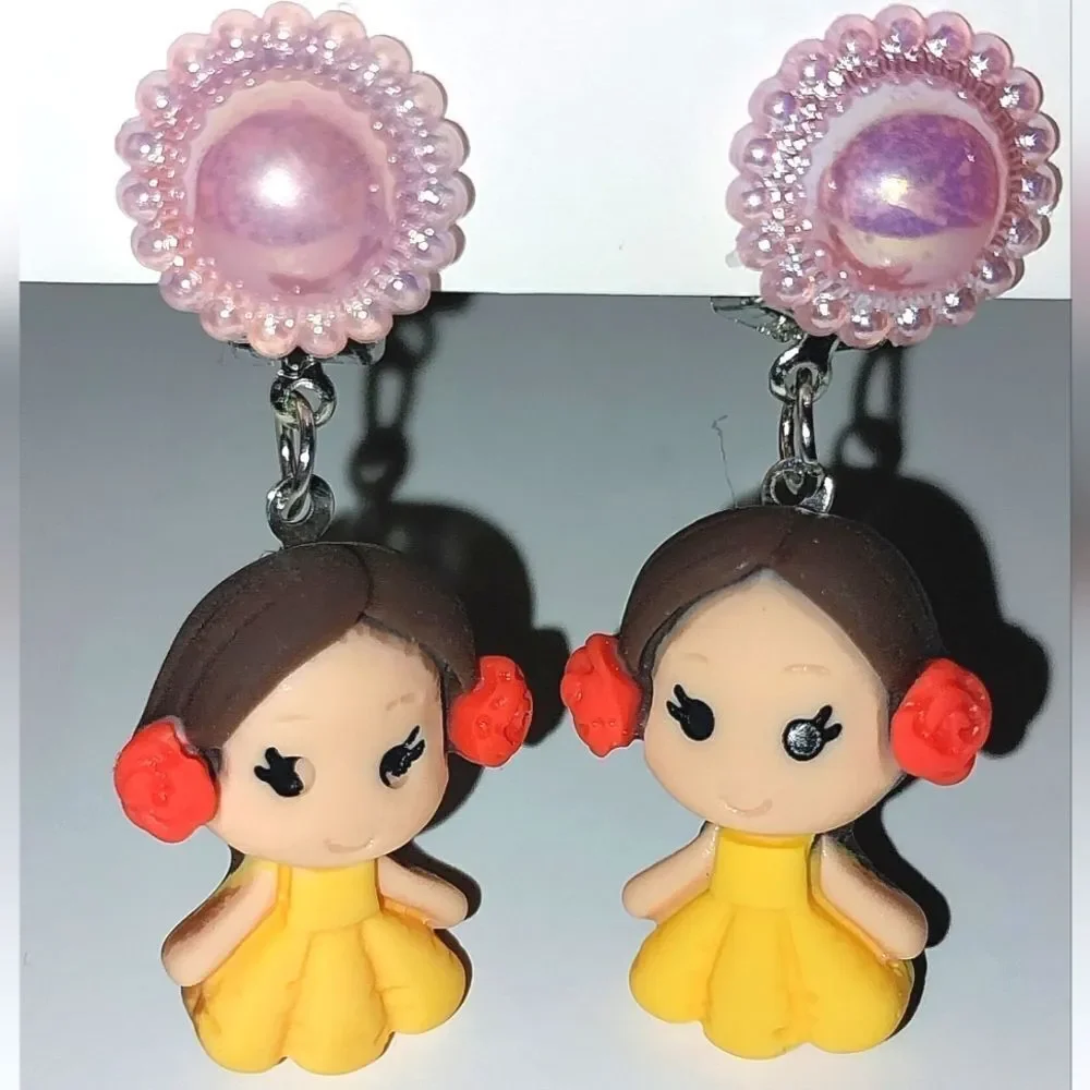 Beautiful fashion clip-on kids earrings
